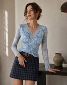 Women's Knitted Polyester Tees - RIHOAS - 01