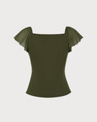 Women's Knitted Polyester Tees Tops - RIHOAS