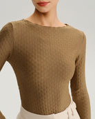 Women's Knitted Polyester Tees Tops - RIHOAS