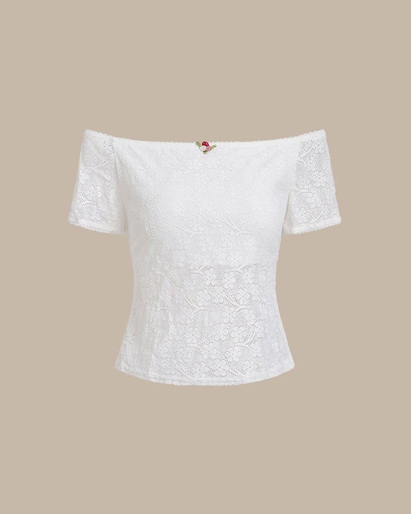 Women's Knitted Polyester Tees White Tops - RIHOAS