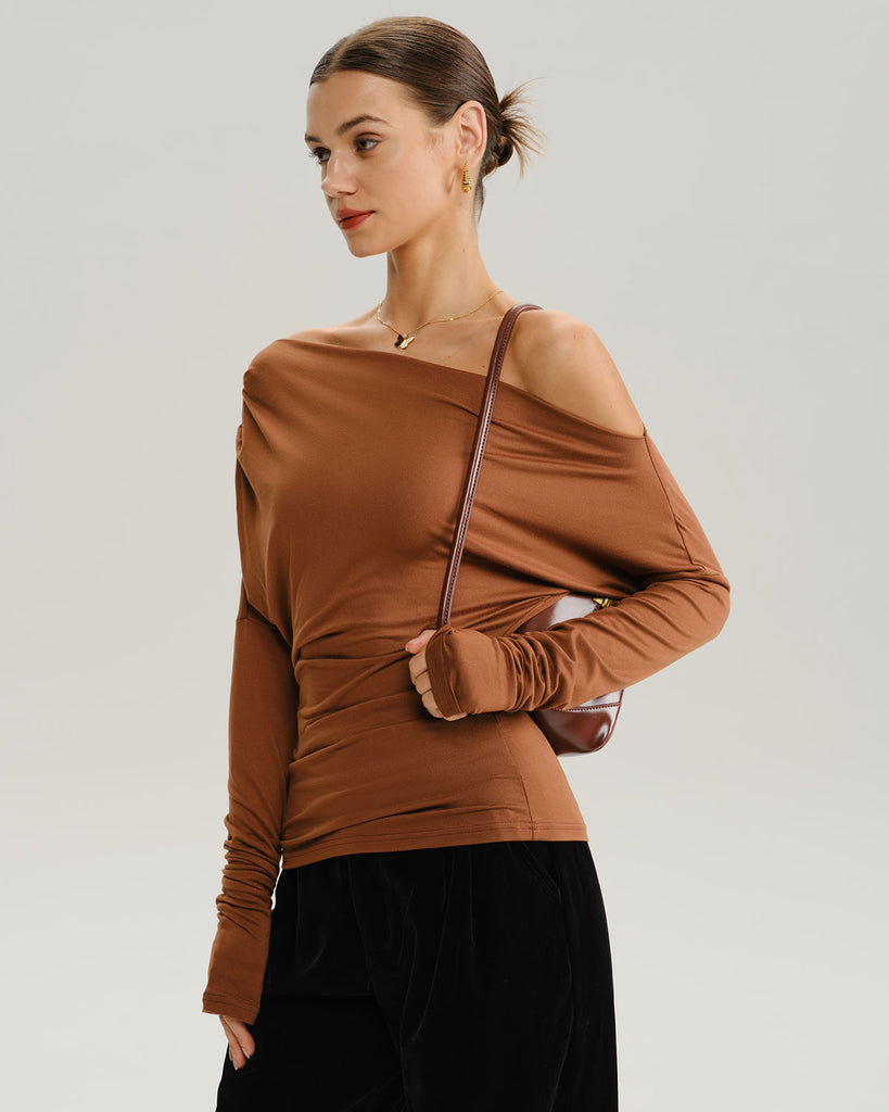 Women's Knitted Polyester Top Tops - RIHOAS