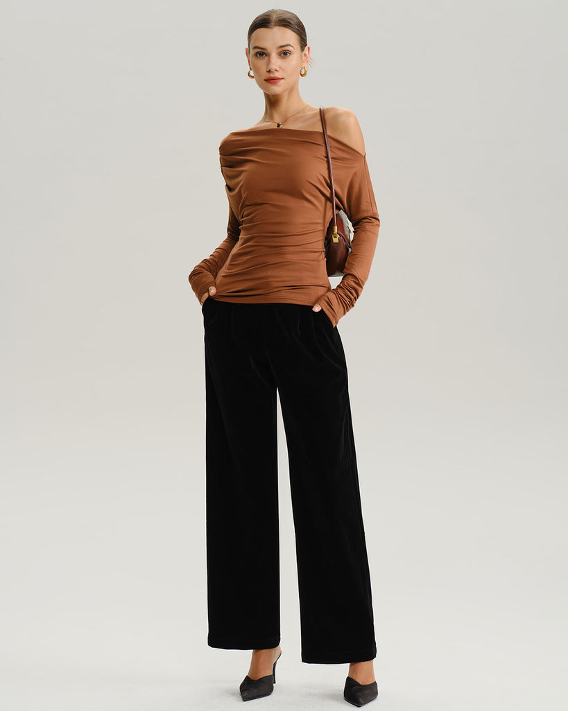Women's Knitted Polyester Top Tops - RIHOAS