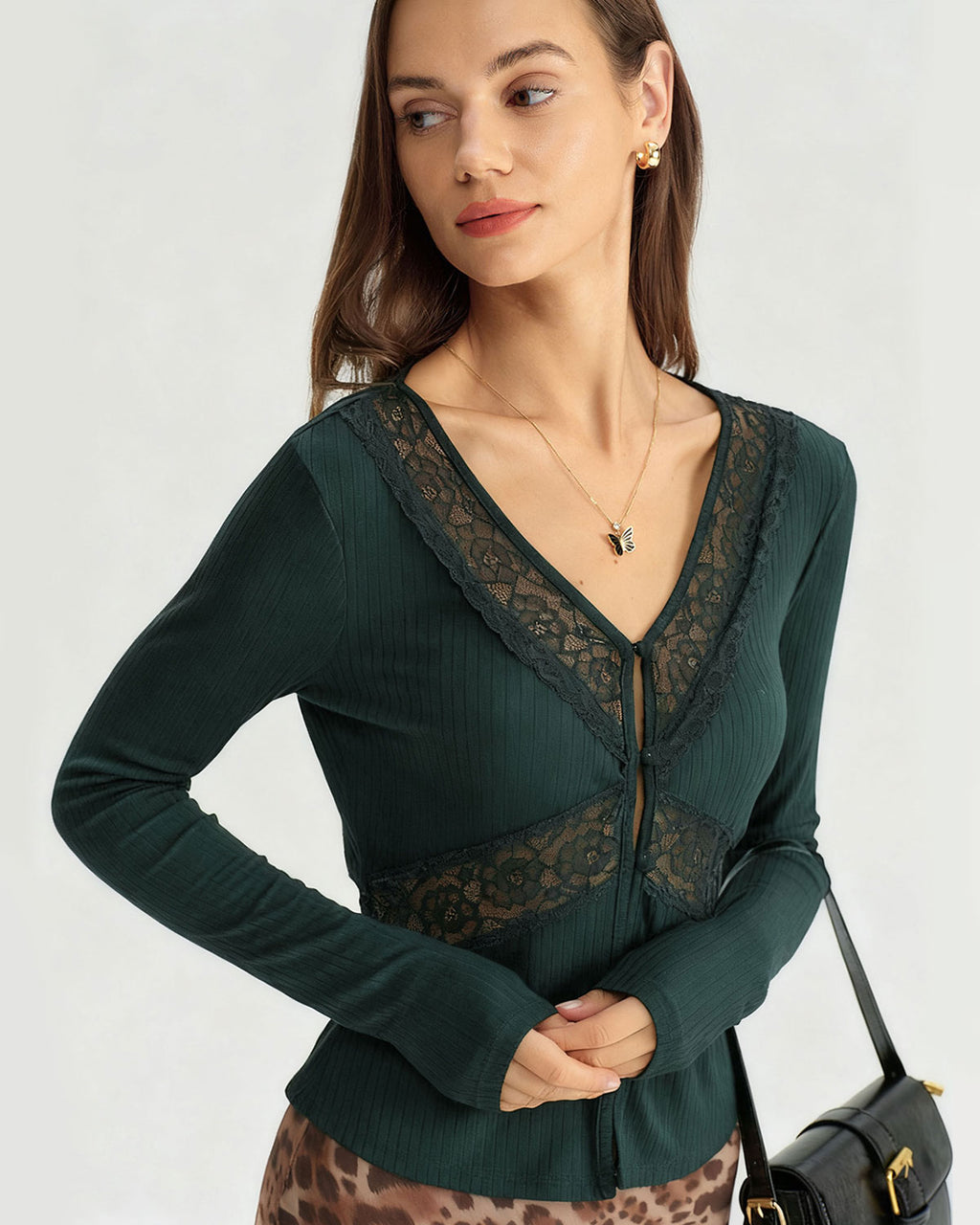 Women's Knitted Polyester Top Tops - RIHOAS