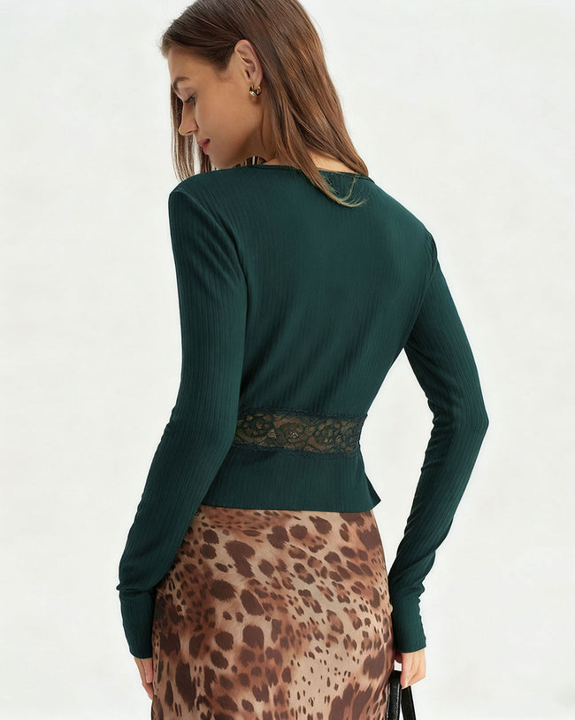 Women's Knitted Polyester Top Tops - RIHOAS