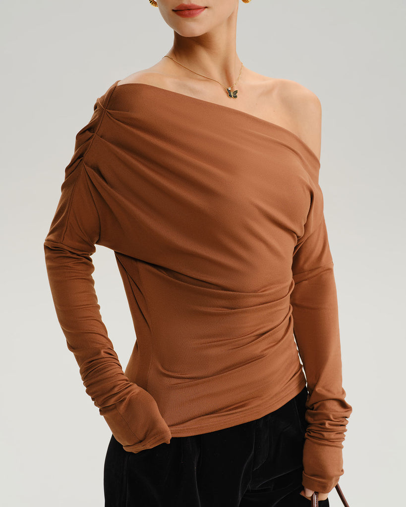 Women's Knitted Polyester Top Tops - RIHOAS