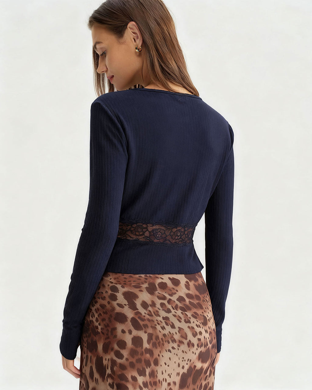 Women's Knitted Polyester Top Tops - RIHOAS