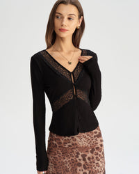 Women's Knitted Polyester Top Tops - RIHOAS