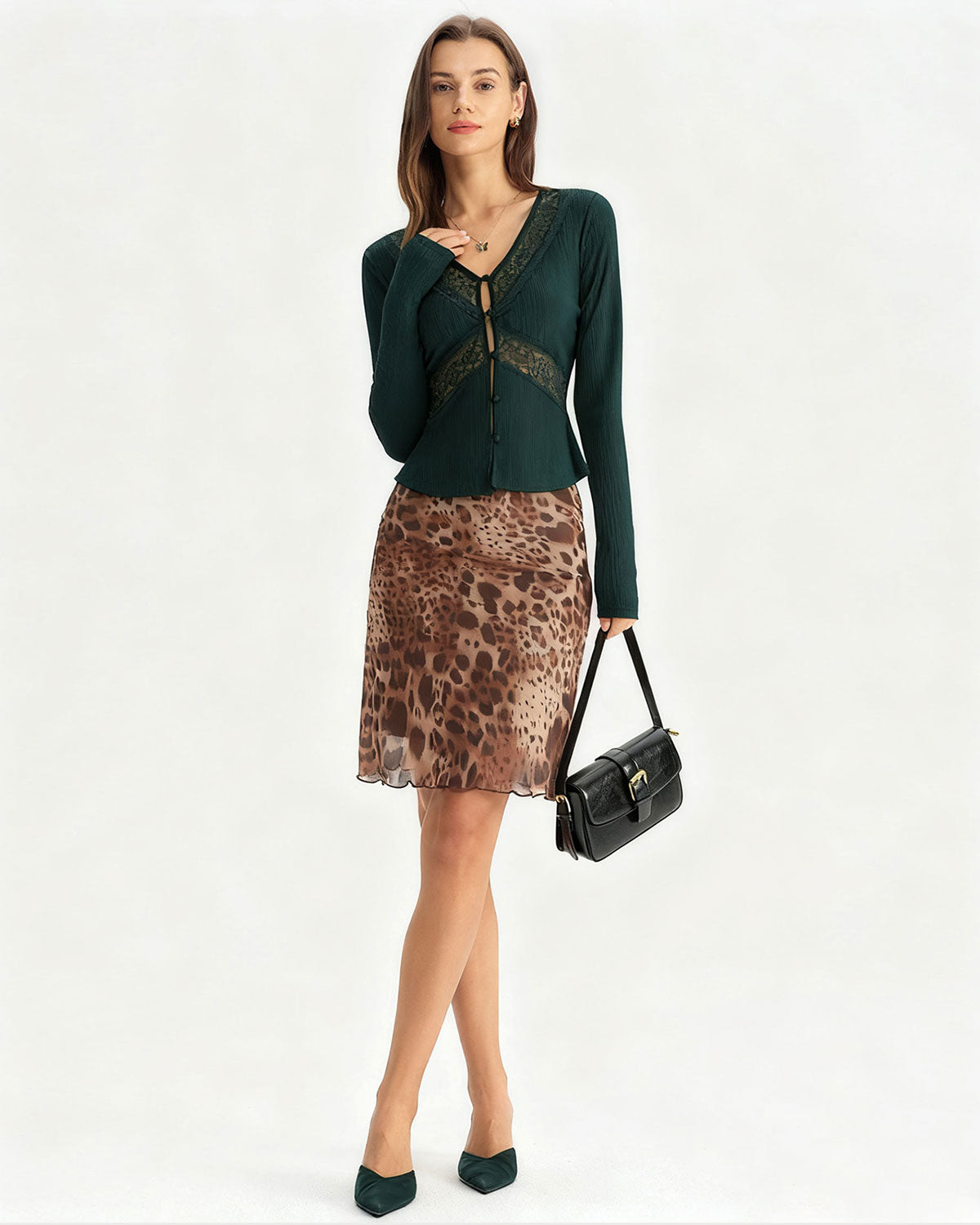 Women's Knitted Polyester Top Tops - RIHOAS