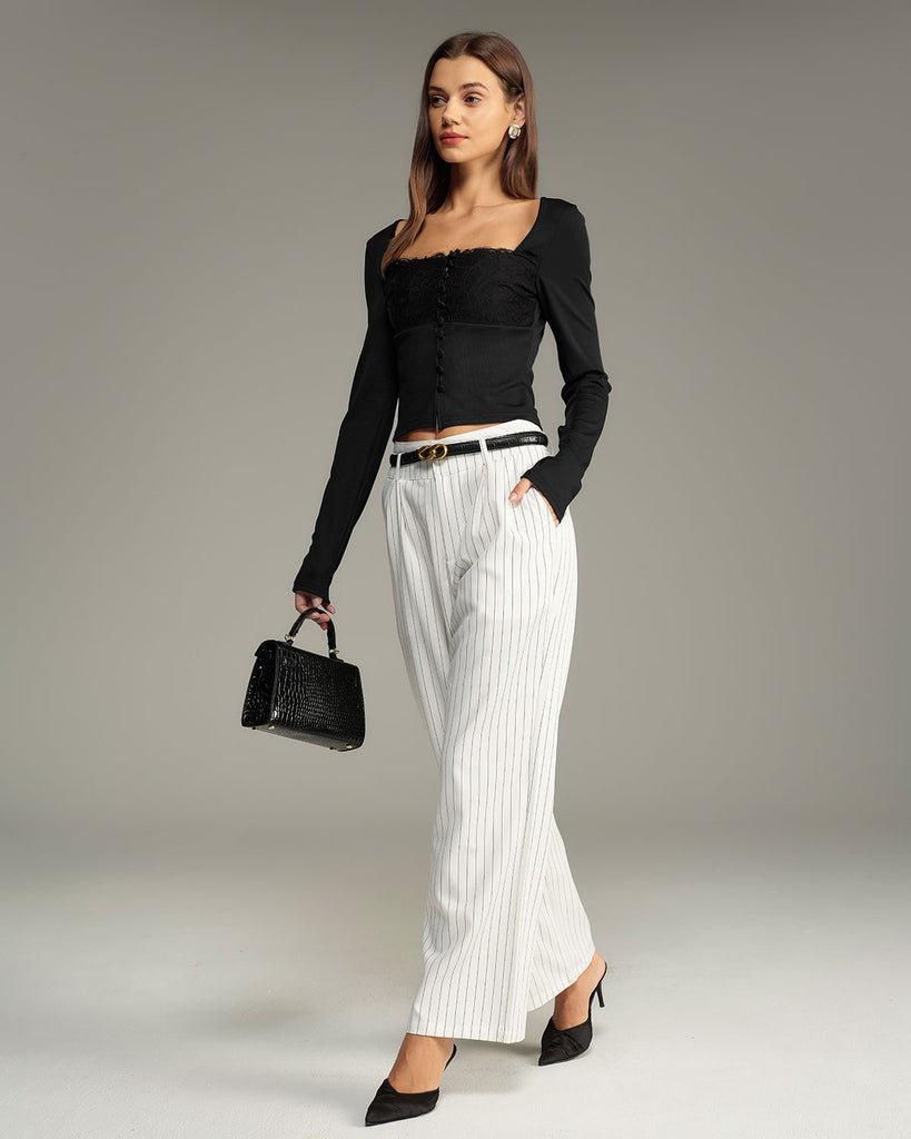 Women's Knitted Polyester Top Tops - RIHOAS