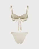 Women's Knitted Polyester Trim Bikini Set Bikinis - RIHOAS