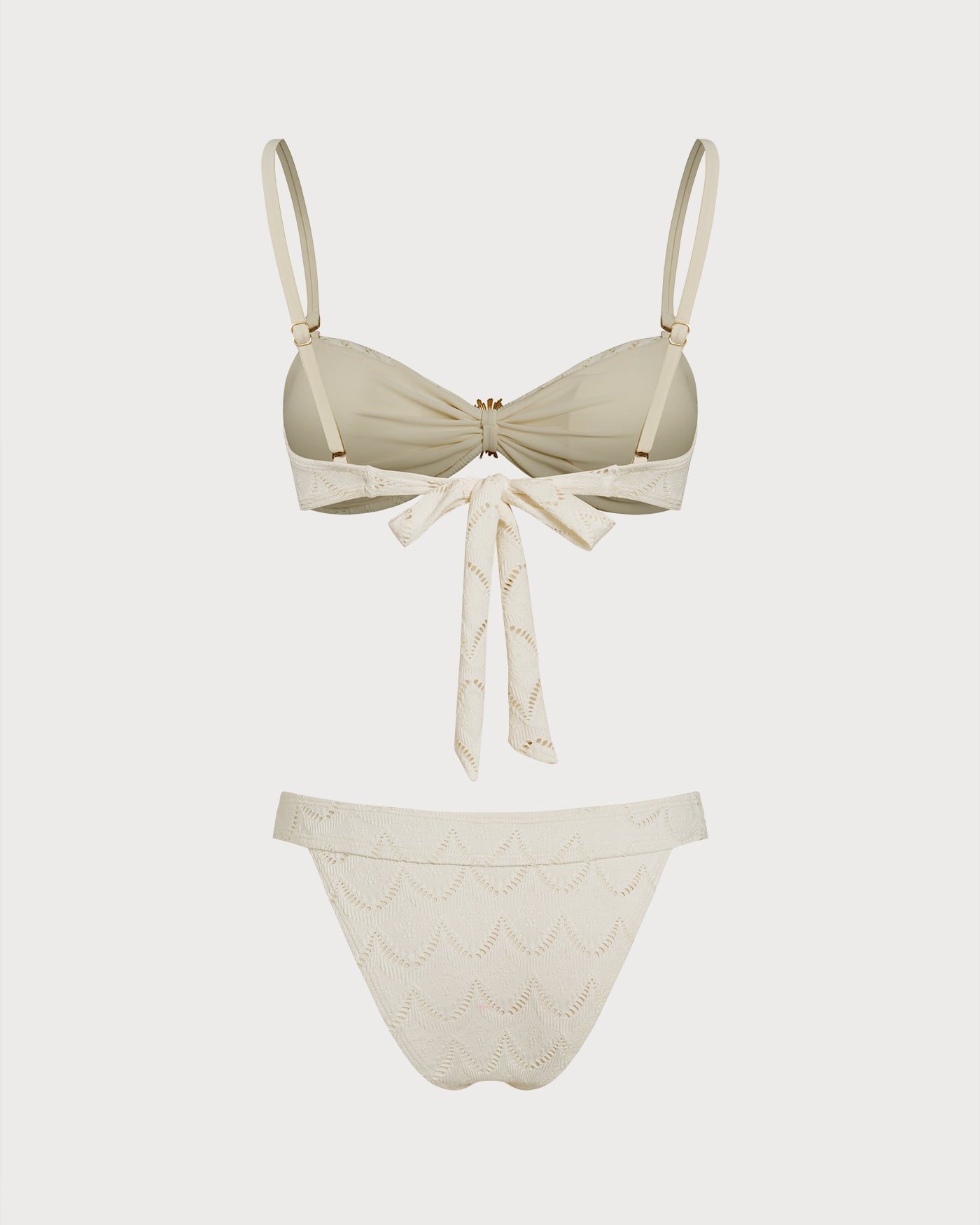Women's Knitted Polyester Trim Bikini Set Bikinis - RIHOAS