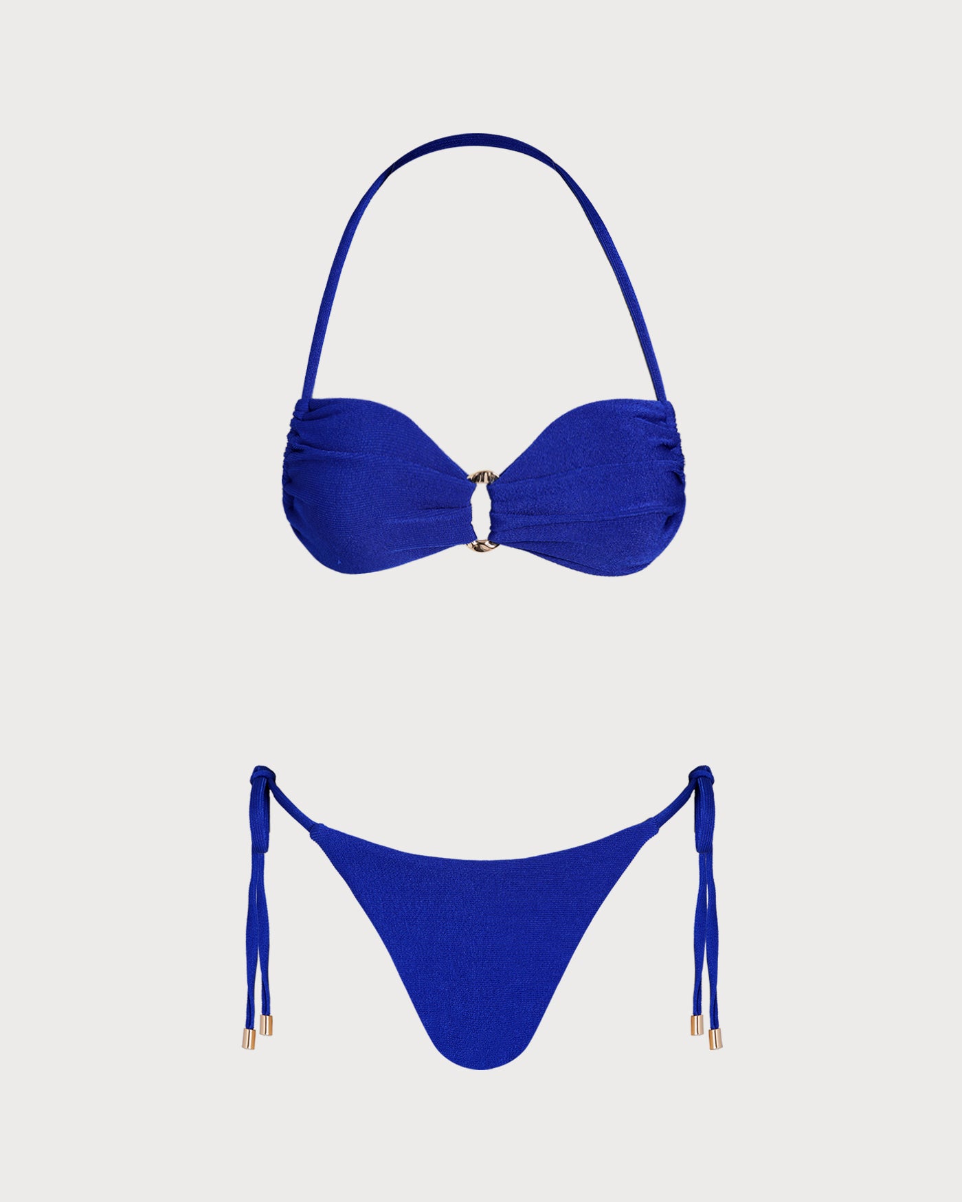 Women's Knitted Polyester Trim Bikini Set Bikinis - RIHOAS