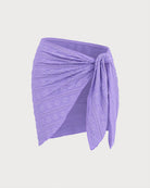 Women's Knitted Polyester Tunic and Bottoms Purple - RIHOAS