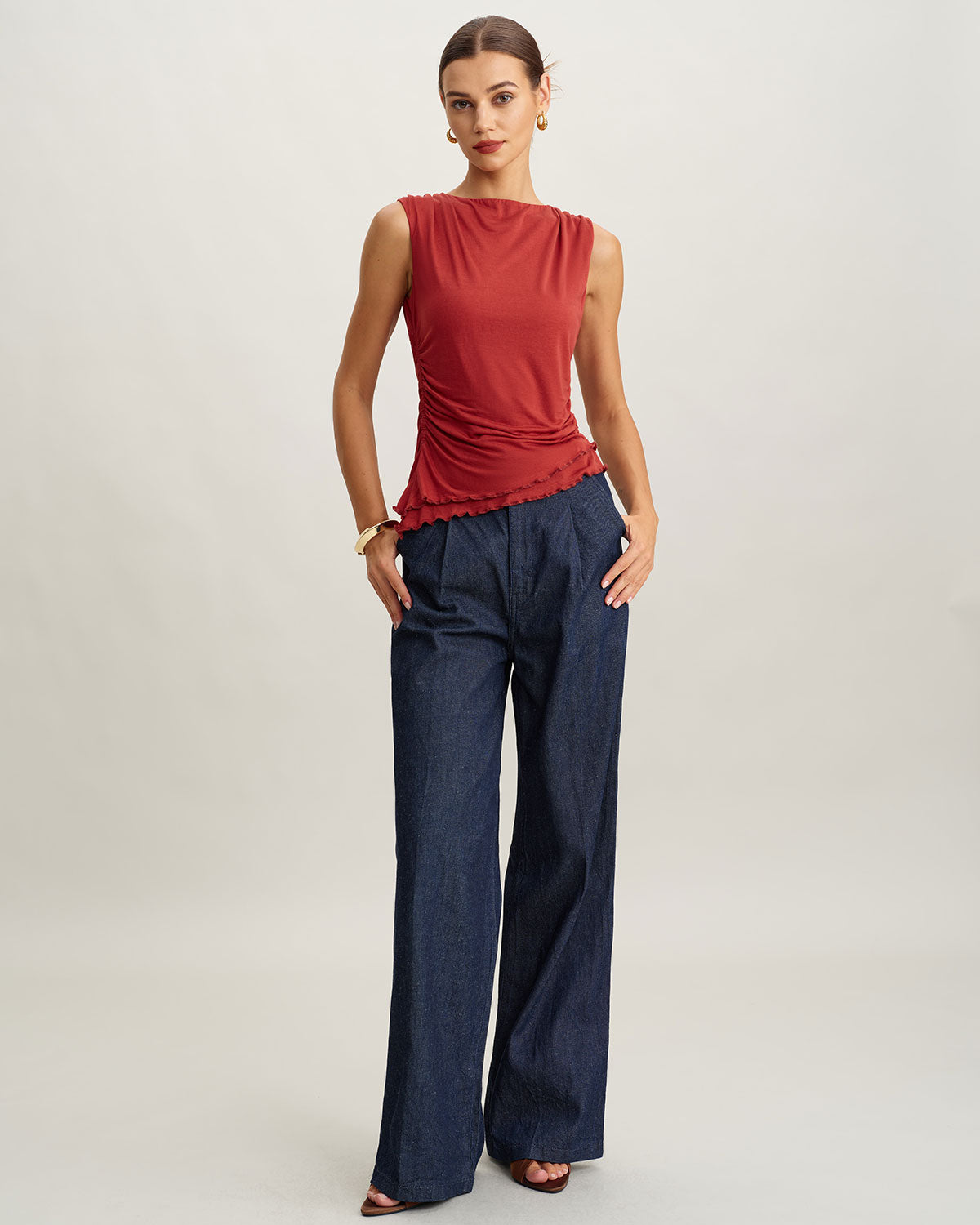 Women's Knitted Tencel Tank Tops Tops - RIHOAS