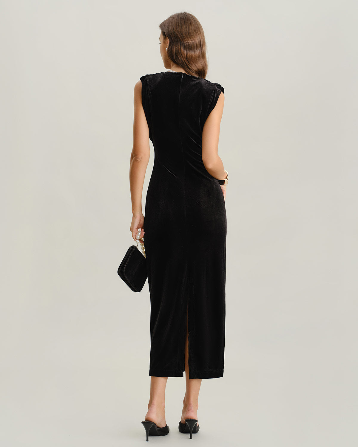 Women's Knitted Velvet  Maxi Dresses Dresses - RIHOAS
