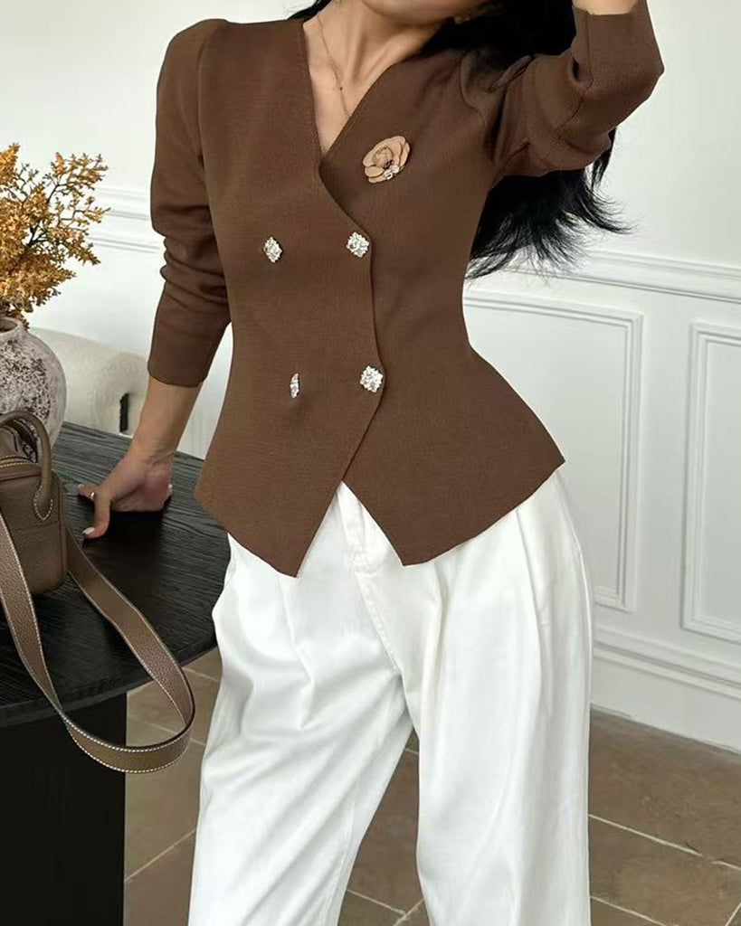 Women's Knitted Viscose Cardigan Sweater Tops - RIHOAS