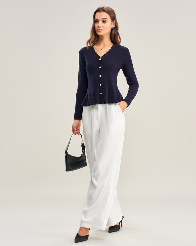 Women's Knitted Viscose Cardigan Tops - RIHOAS