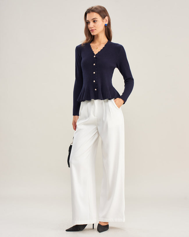 Women's Knitted Viscose Cardigan Tops - RIHOAS