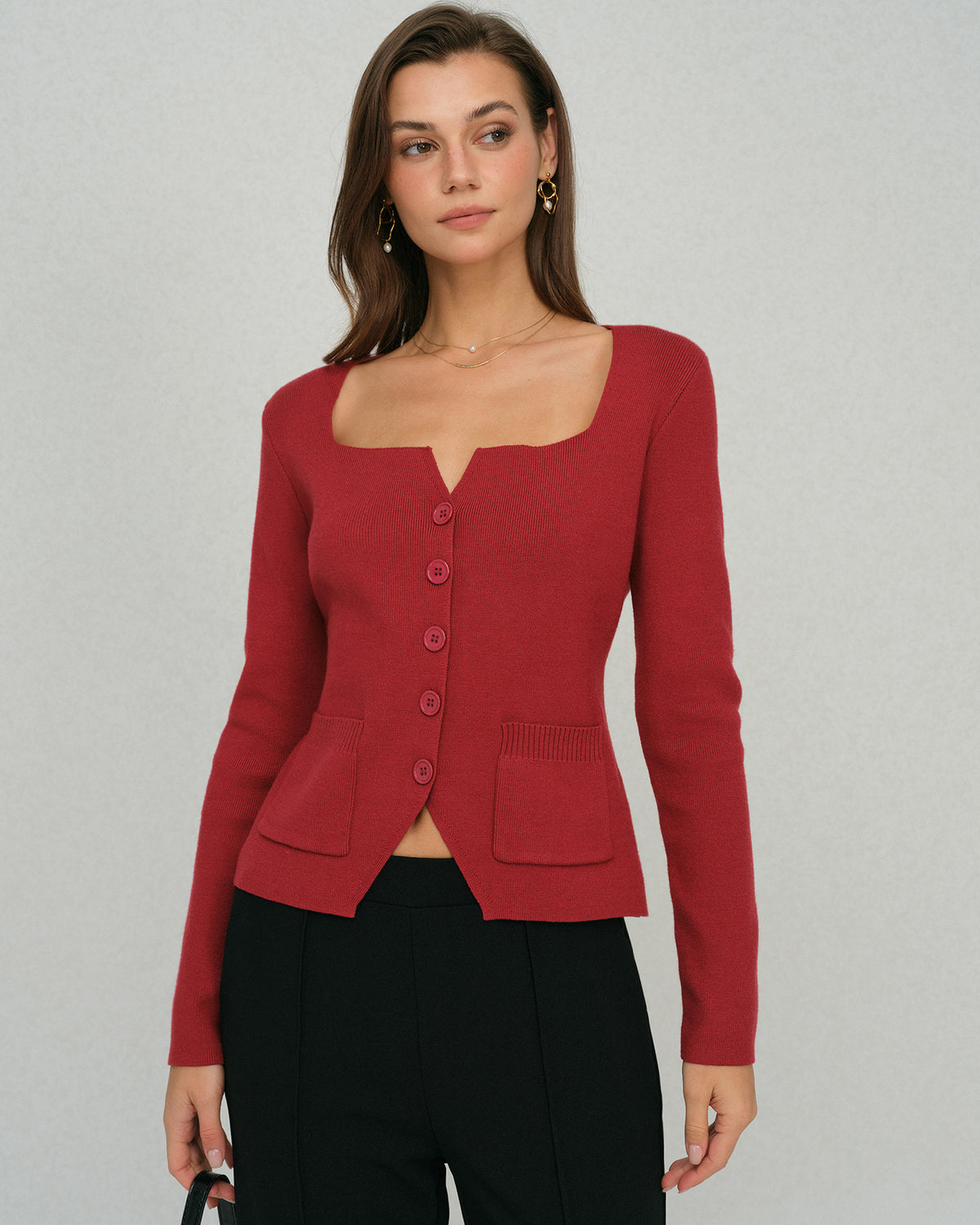 Women's Knitted Viscose Cardigans Tops - RIHOAS