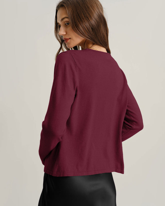 Women's Knitted Viscose Cardigans Tops - RIHOAS