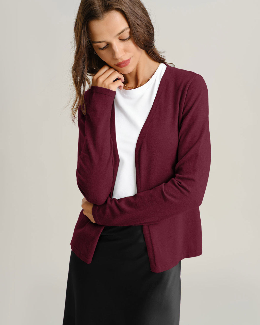 Women's Knitted Viscose Cardigans Tops - RIHOAS