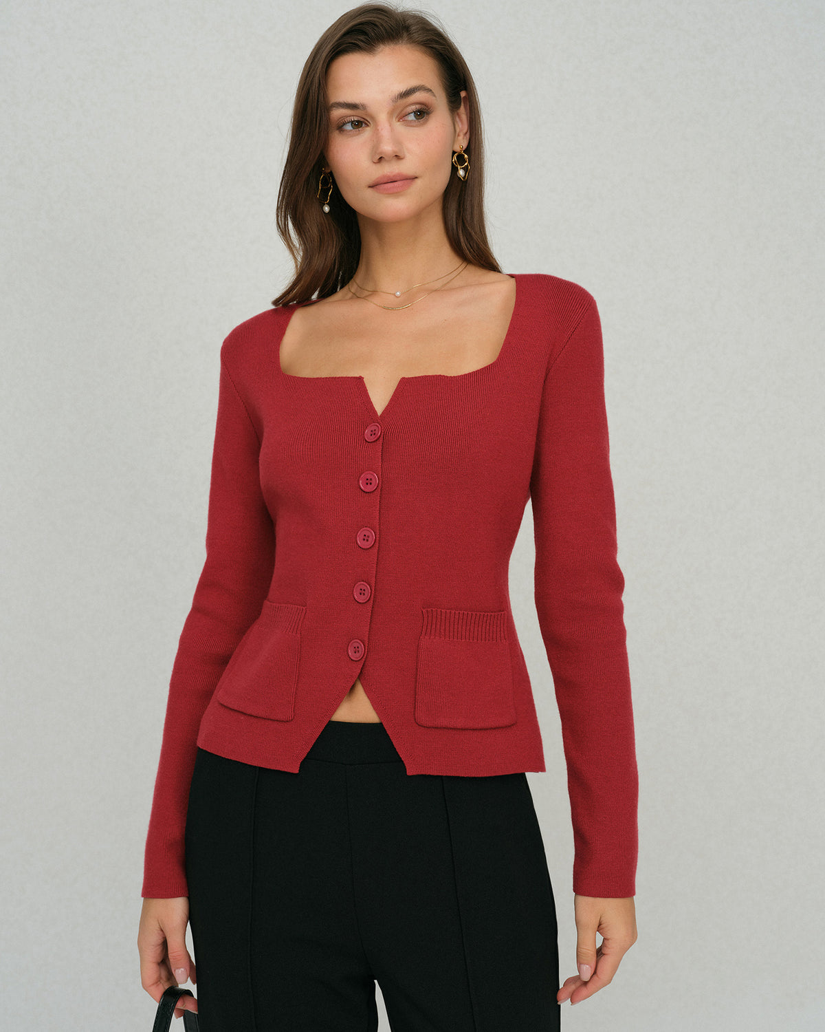 Women's Knitted Viscose Cardigans Tops - RIHOAS