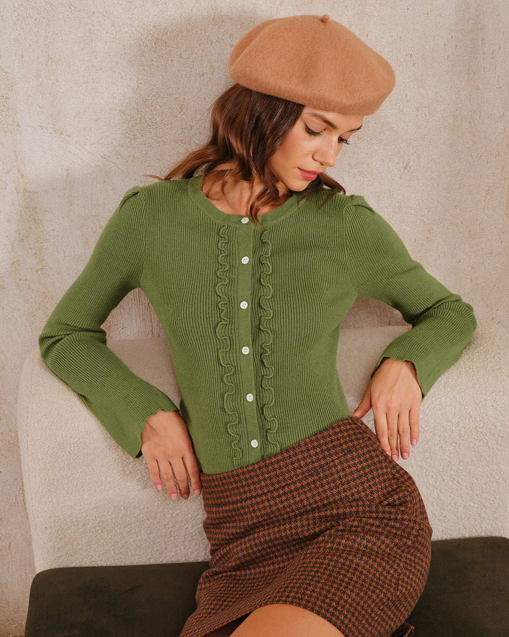 Women's Knitted Viscose Cardigans Tops - RIHOAS