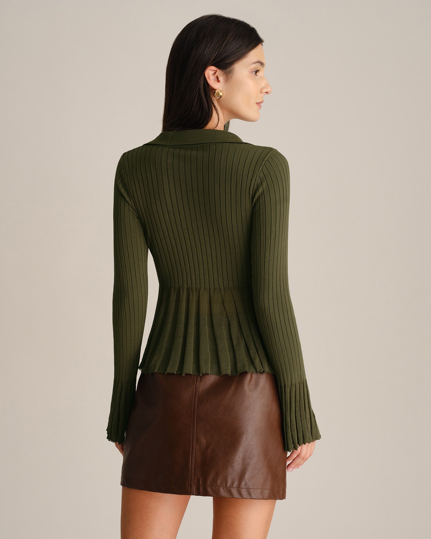 Women's Knitted Viscose Knit Cardigans - RIHOAS - 03