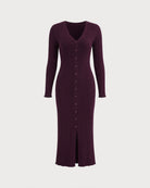 Women's Knitted Viscose Knit Dress - RIHOAS - 01