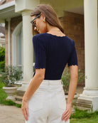 Women's Knitted Viscose Knit Tops - RIHOAS