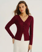 Women's Knitted Viscose Knits Cardigans Tops - RIHOAS