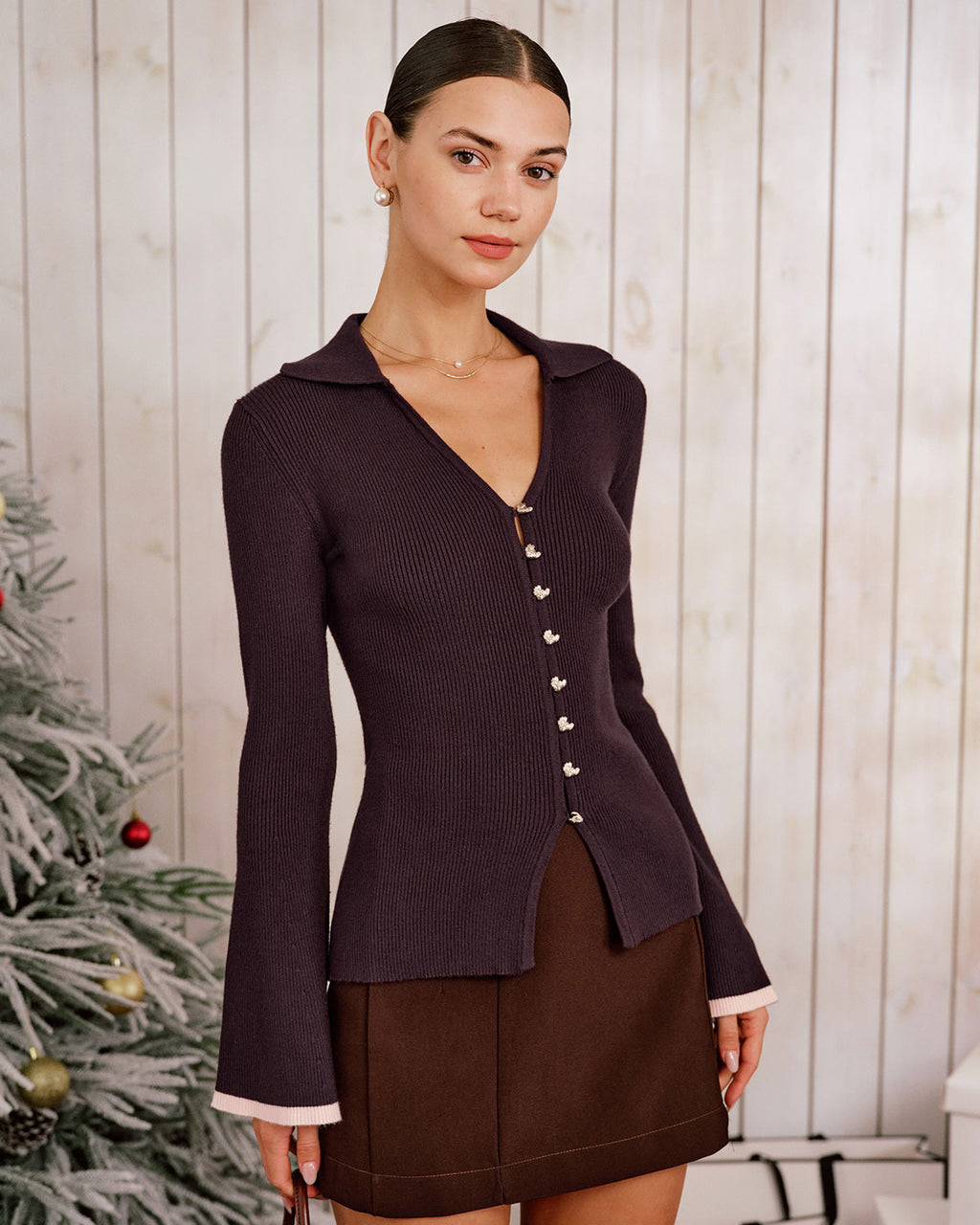 Women's Knitted Viscose Knits Cardigans Tops - RIHOAS