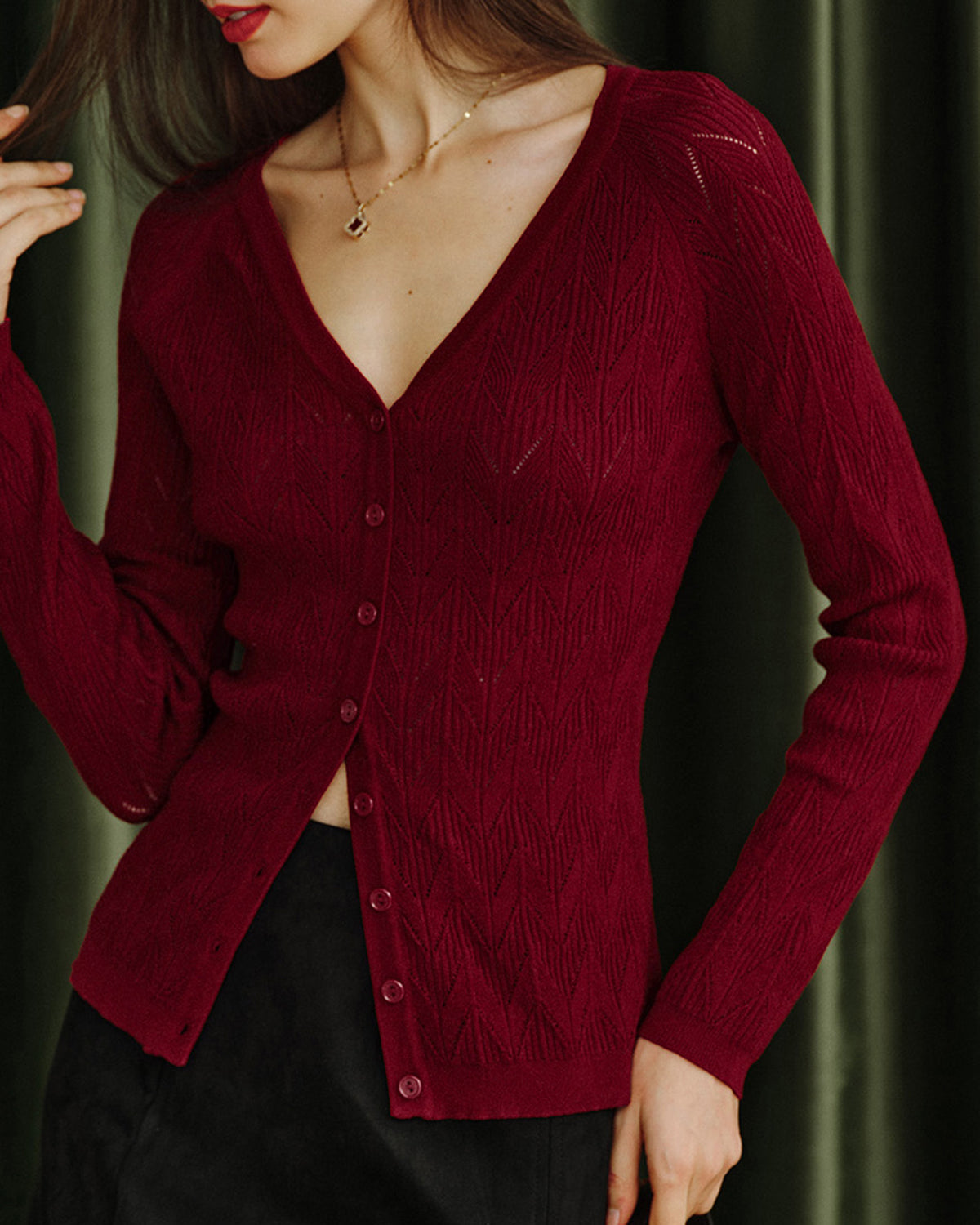 Women's Knitted Viscose Knits Cardigans Tops - RIHOAS