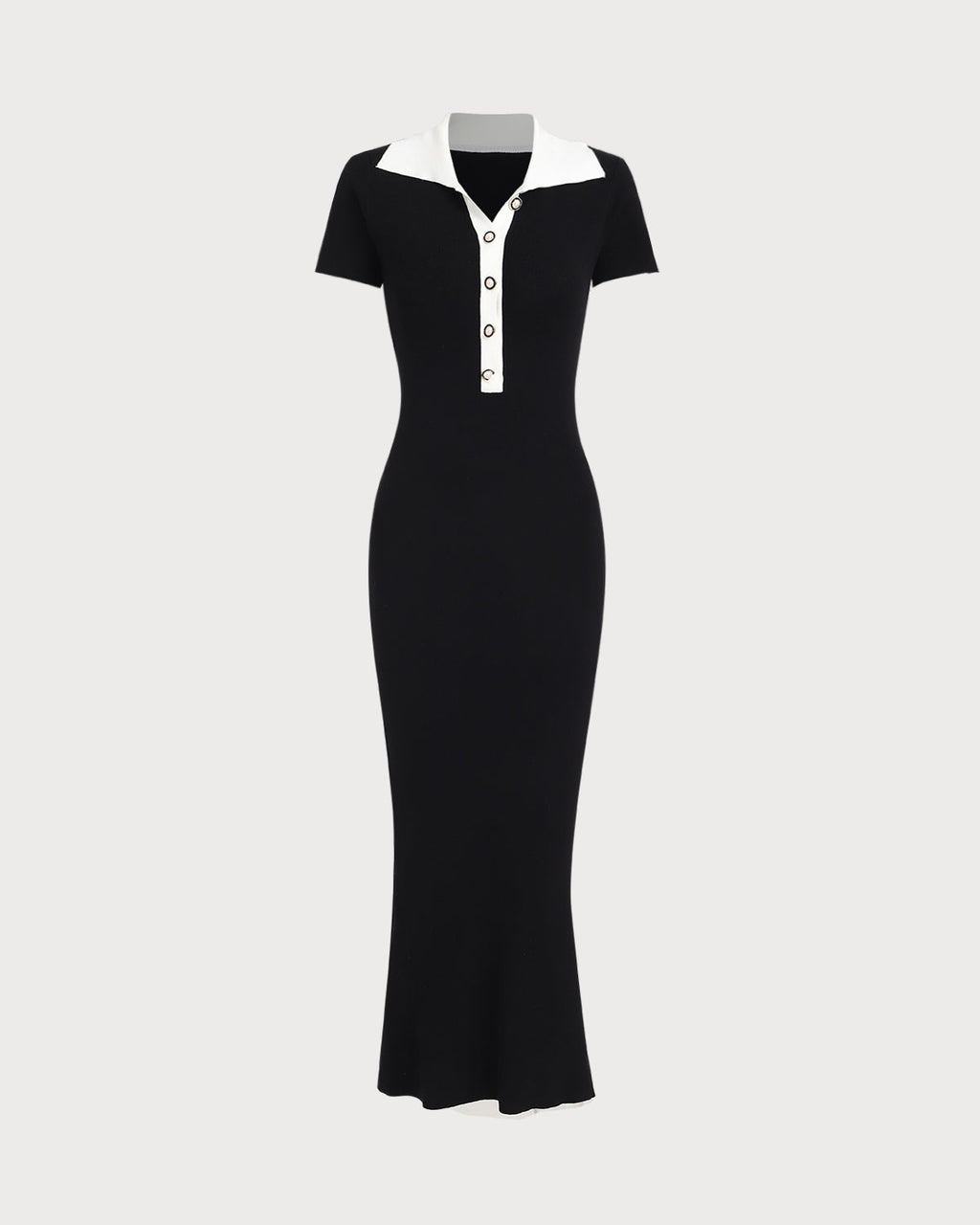Women's Knitted Viscose Maxi Dress Black Dresses - RIHOAS
