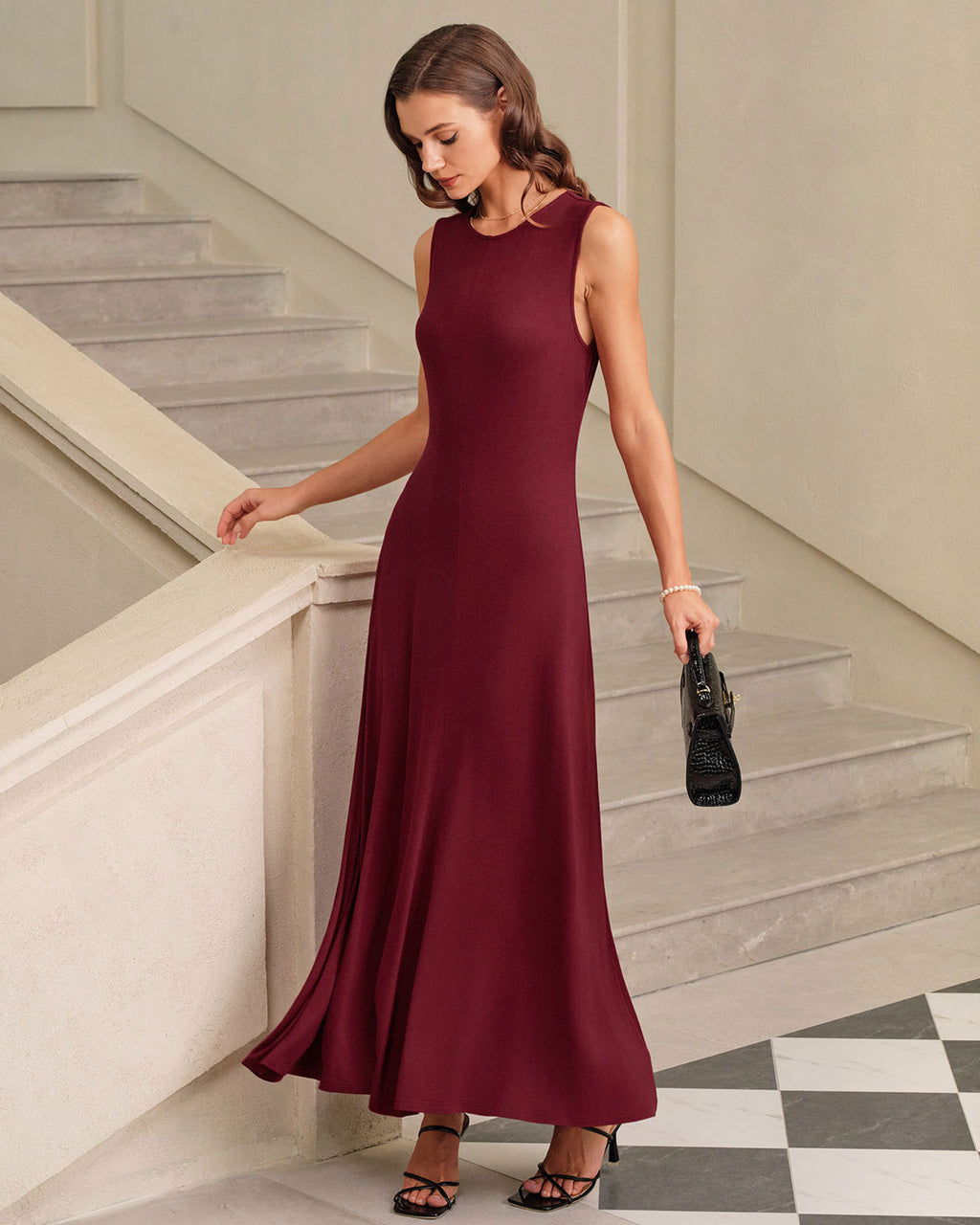 Women's Knitted Viscose Maxi Dress Dresses - RIHOAS