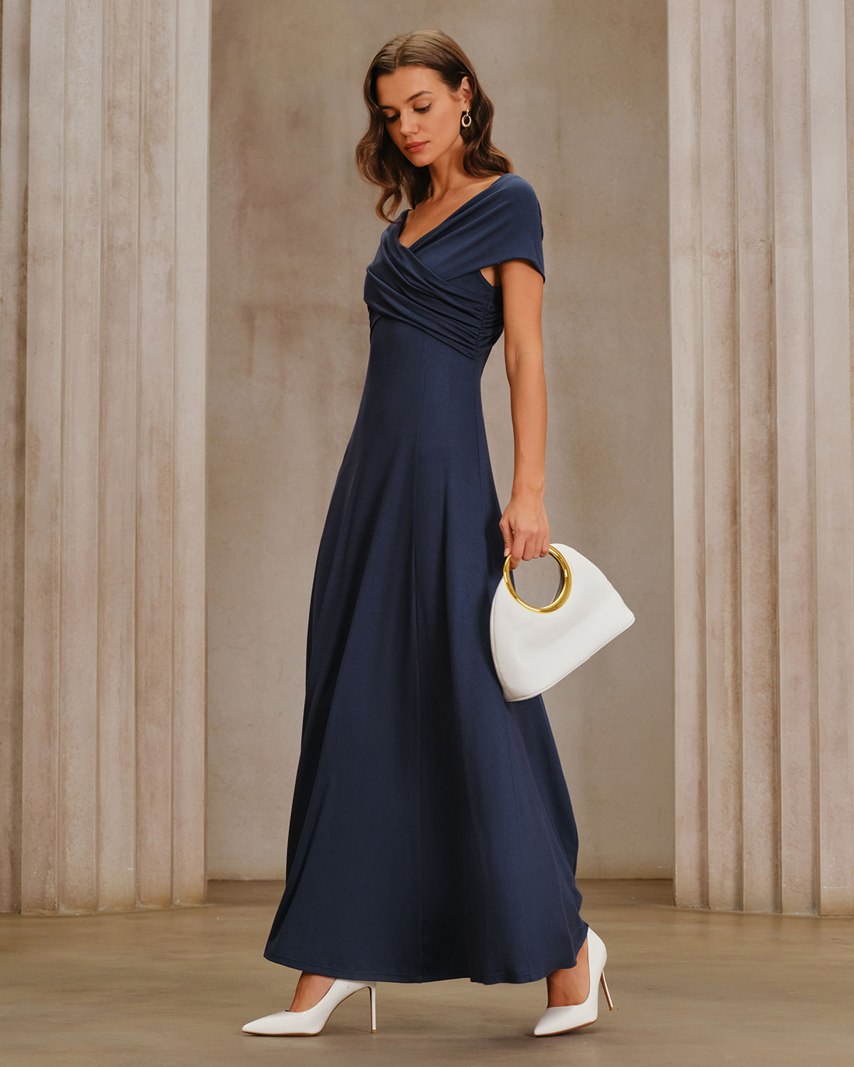 Women's Knitted Viscose Maxi Dress Dresses - RIHOAS
