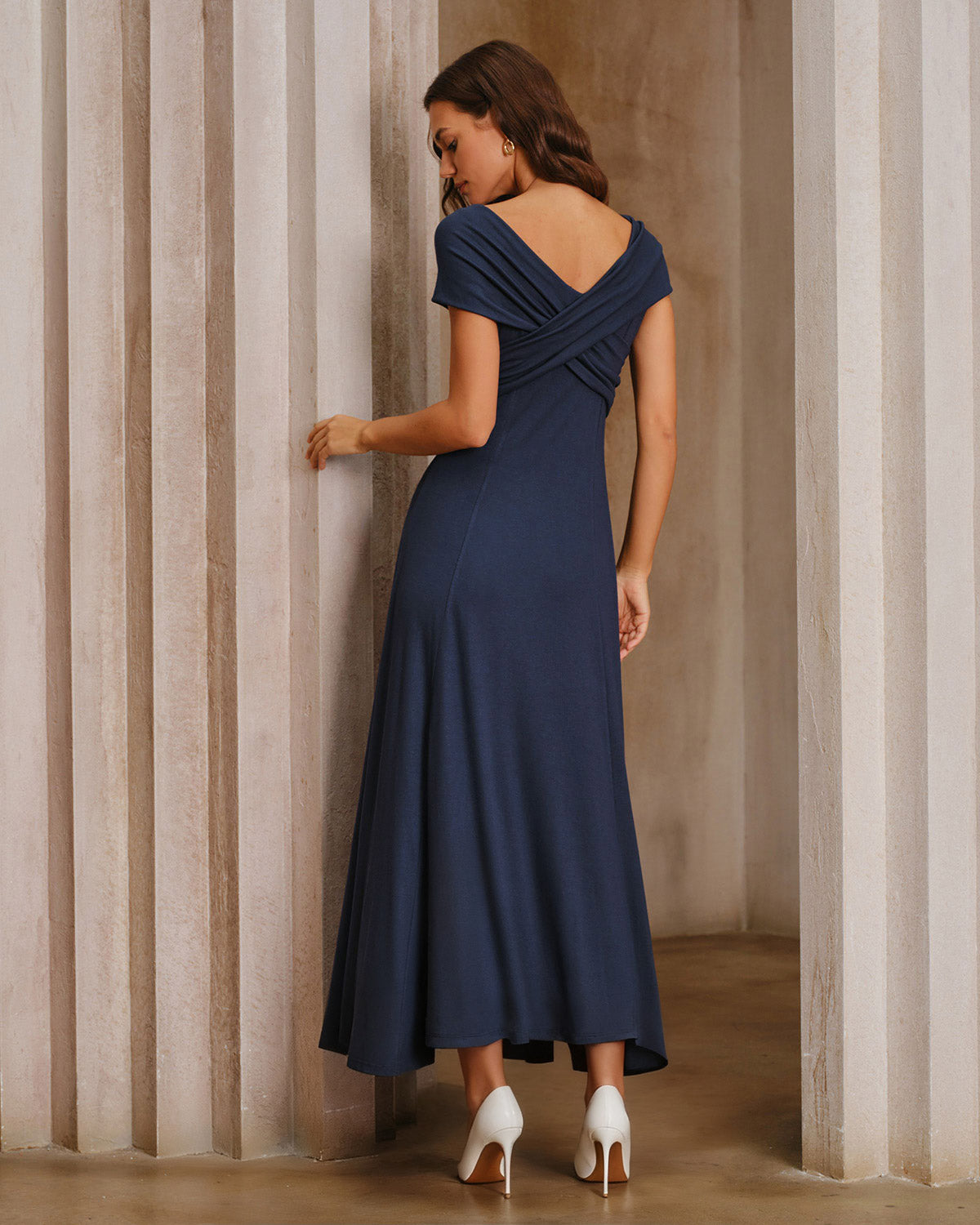 Women's Knitted Viscose Maxi Dress Dresses - RIHOAS