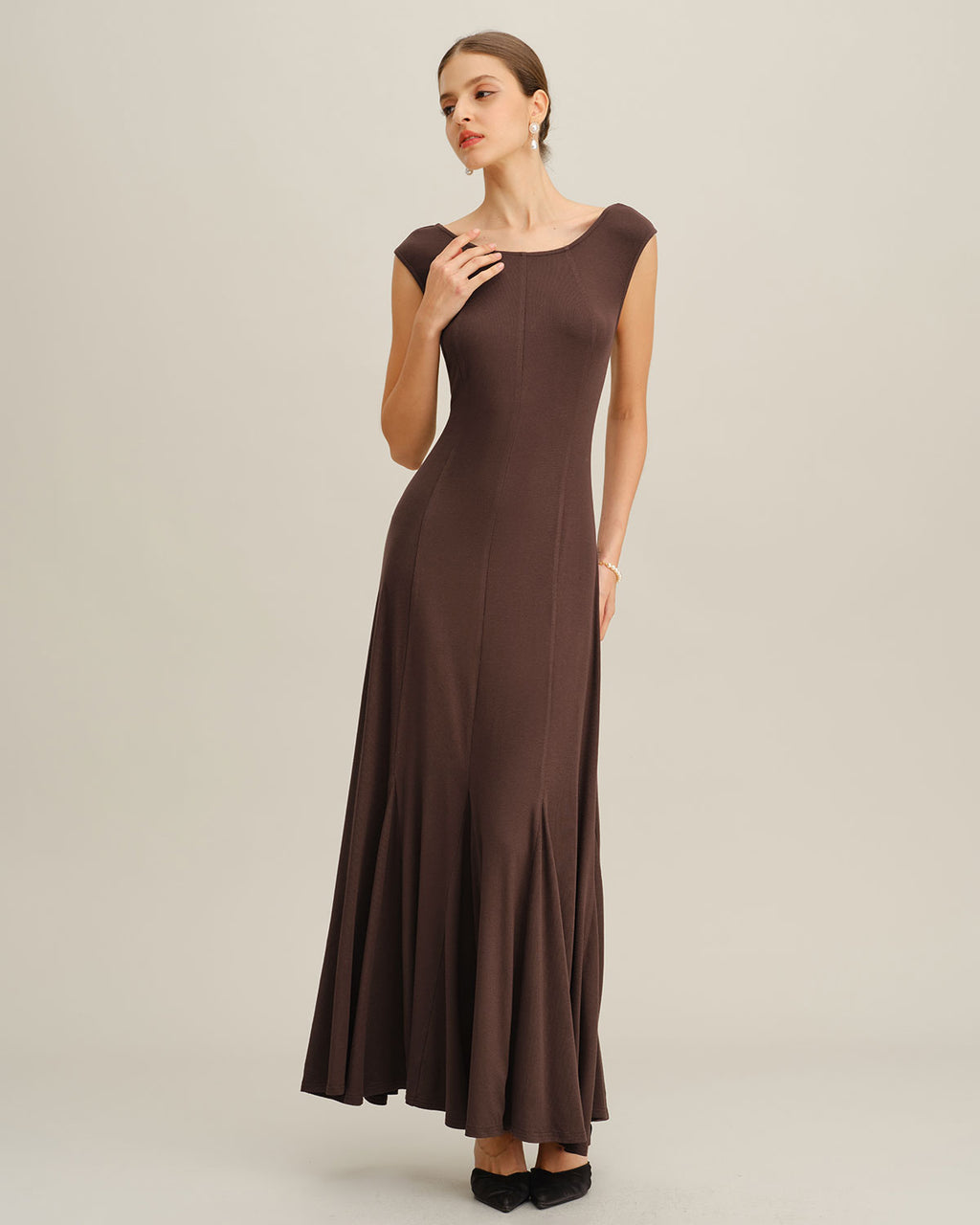 Women's Knitted Viscose Maxi Dress Dresses - RIHOAS