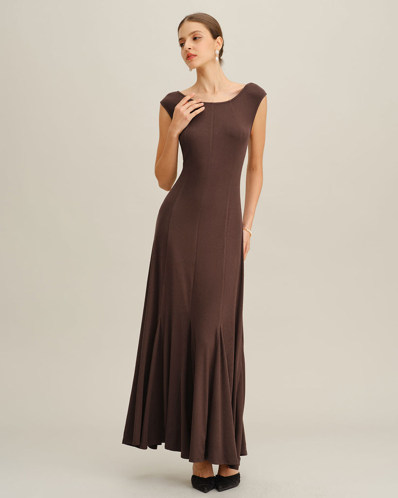 Women's Knitted Viscose Maxi Dress Dresses - RIHOAS