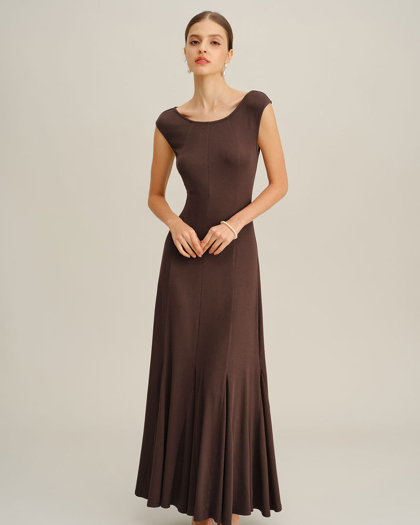 Women's Knitted Viscose Maxi Dress Dresses - RIHOAS