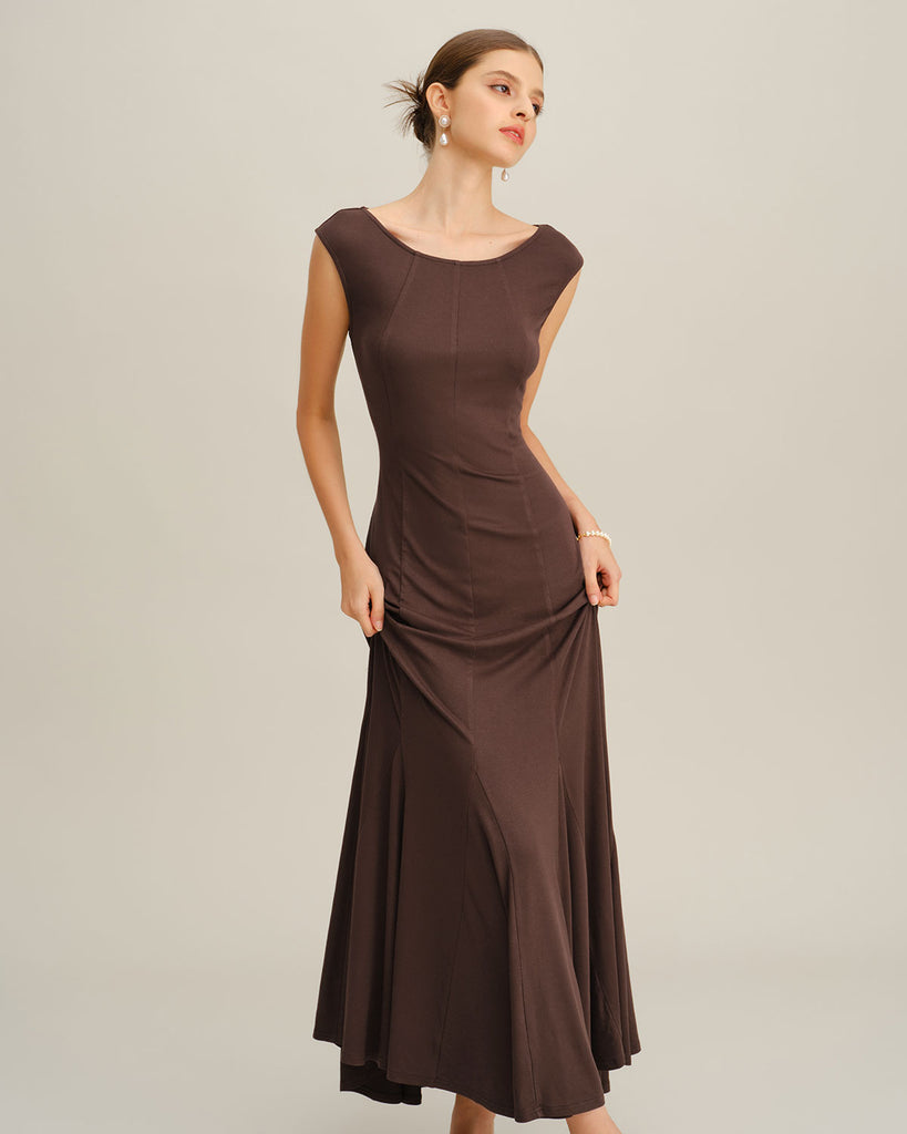 Women's Knitted Viscose Maxi Dress Dresses - RIHOAS