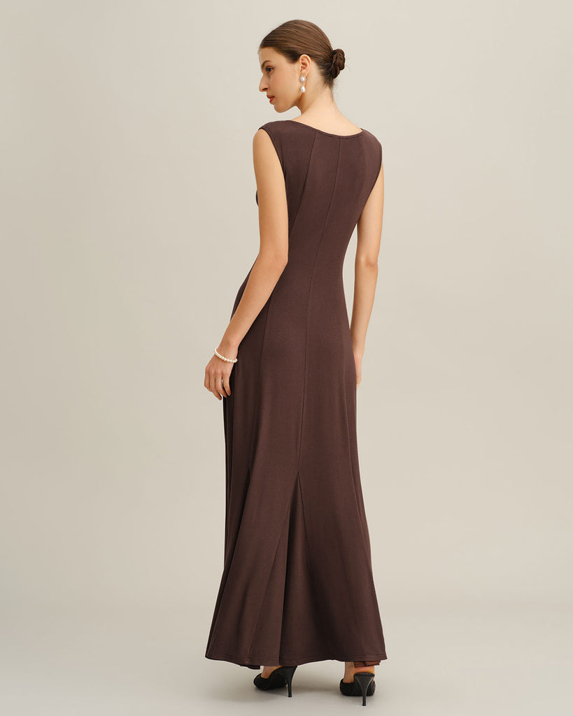 Women's Knitted Viscose Maxi Dress Dresses - RIHOAS