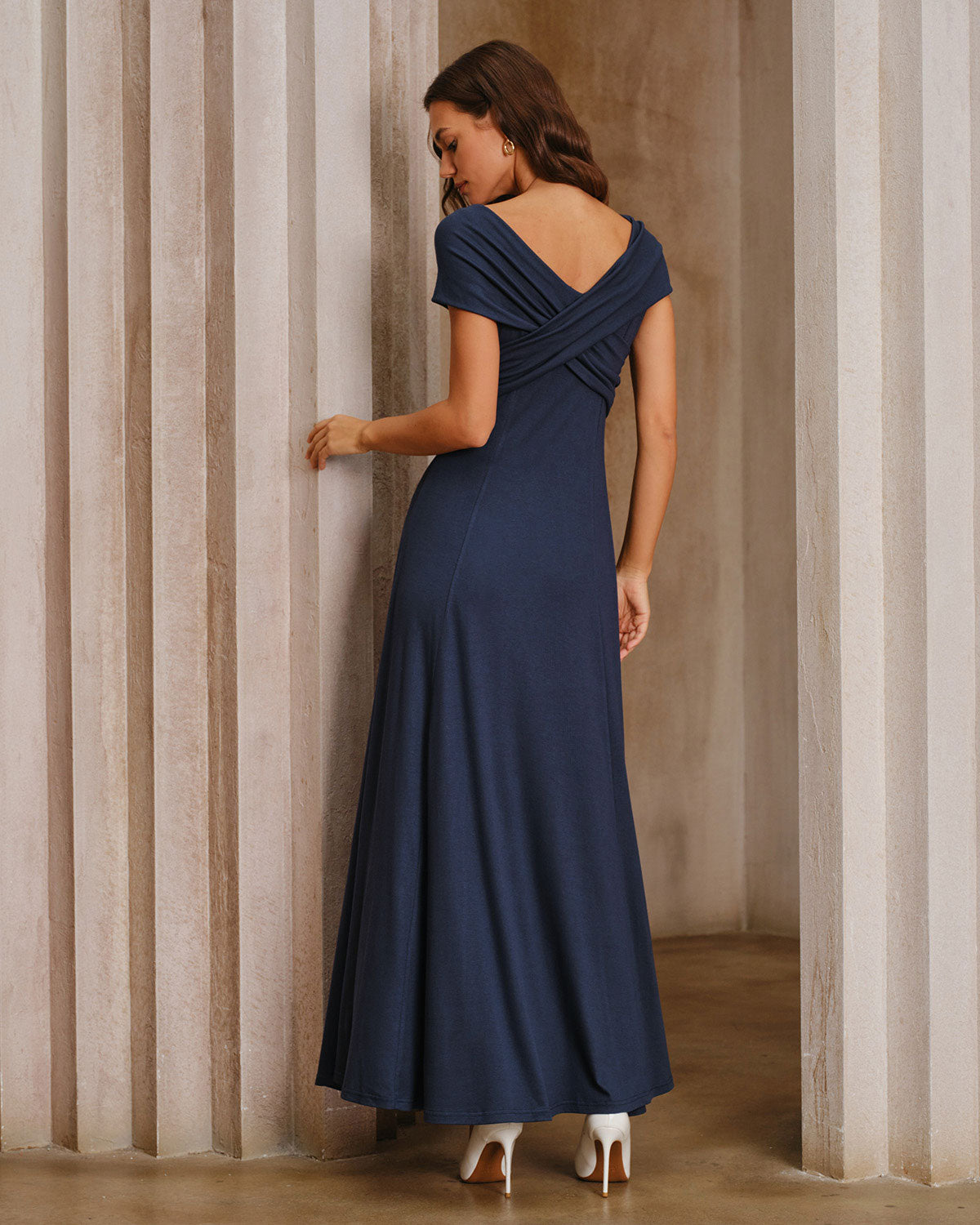 Women's Knitted Viscose Maxi Dress Dresses - RIHOAS