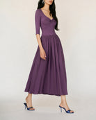 Women's  Knitted Viscose Maxi Dress Dresses - RIHOAS