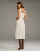 Women's Knitted Viscose Midi Dress Dresses - RIHOAS