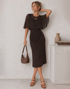 Women's Knitted Viscose Midi Dresses - RIHOAS - 01