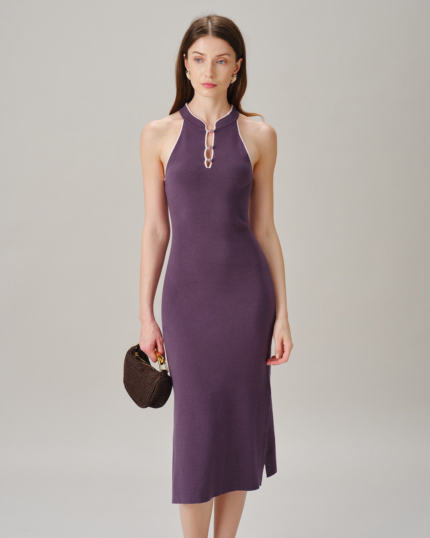 Women's Knitted Viscose Midi Dresses Dresses - RIHOAS