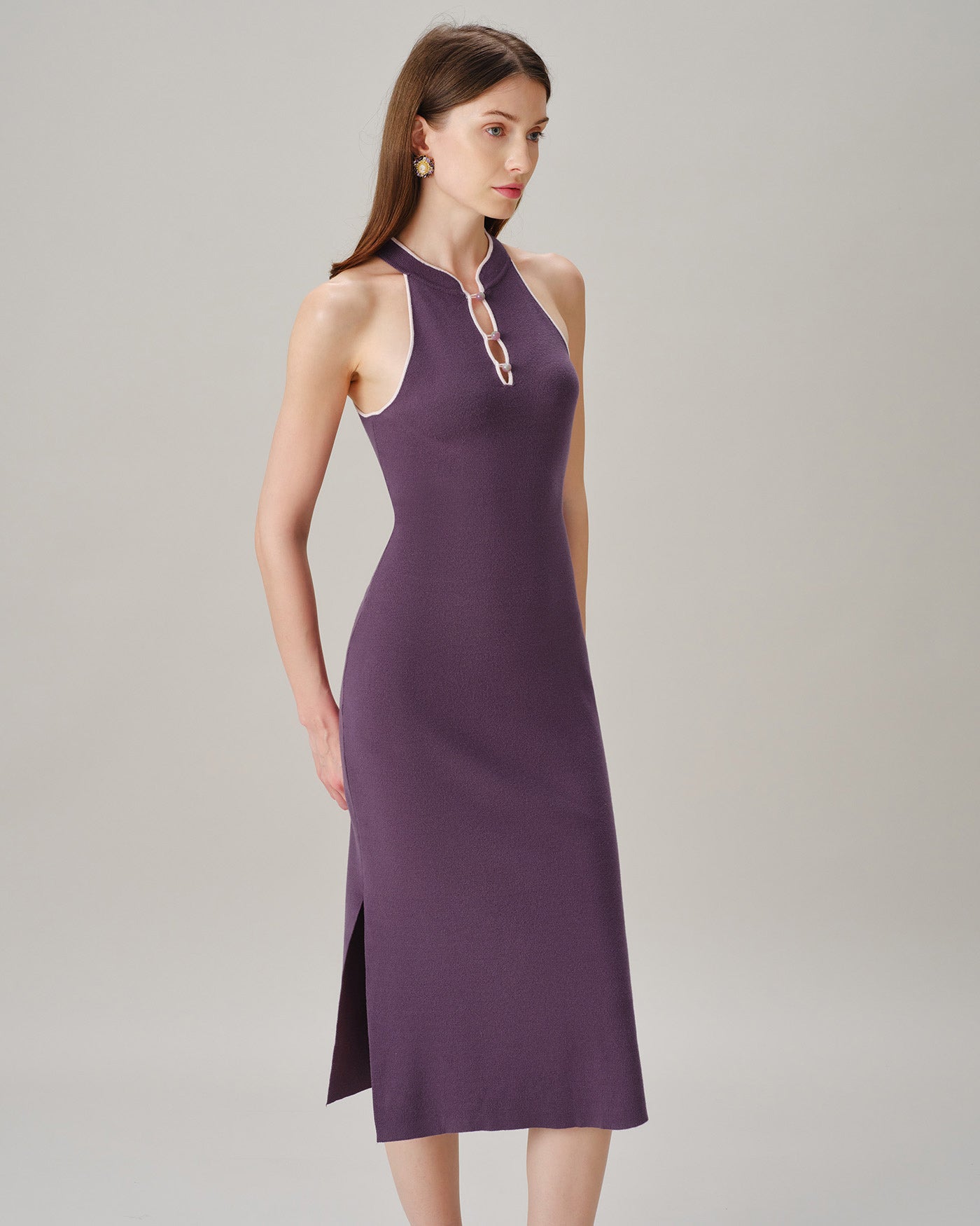Women's Knitted Viscose Midi Dresses Dresses - RIHOAS