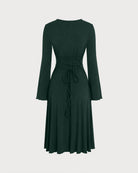 Women's Knitted Viscose Midi Dresses - RIHOAS - 05