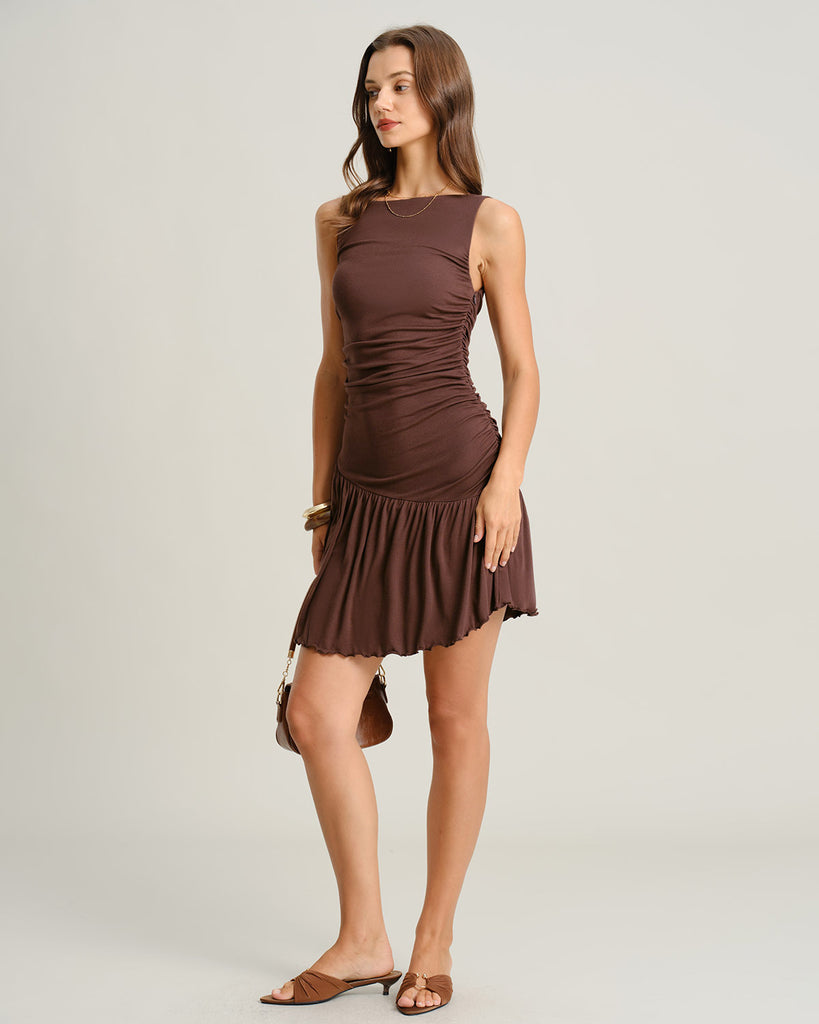 Women's Knitted Viscose Mini Dress Dresses - RIHOAS